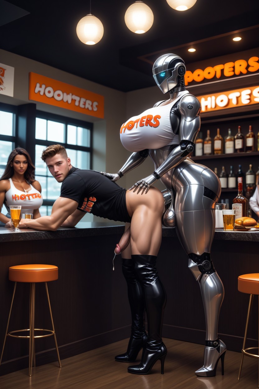 Bar, Fucking Human Male, Futa Fucks Male Porno IA latina