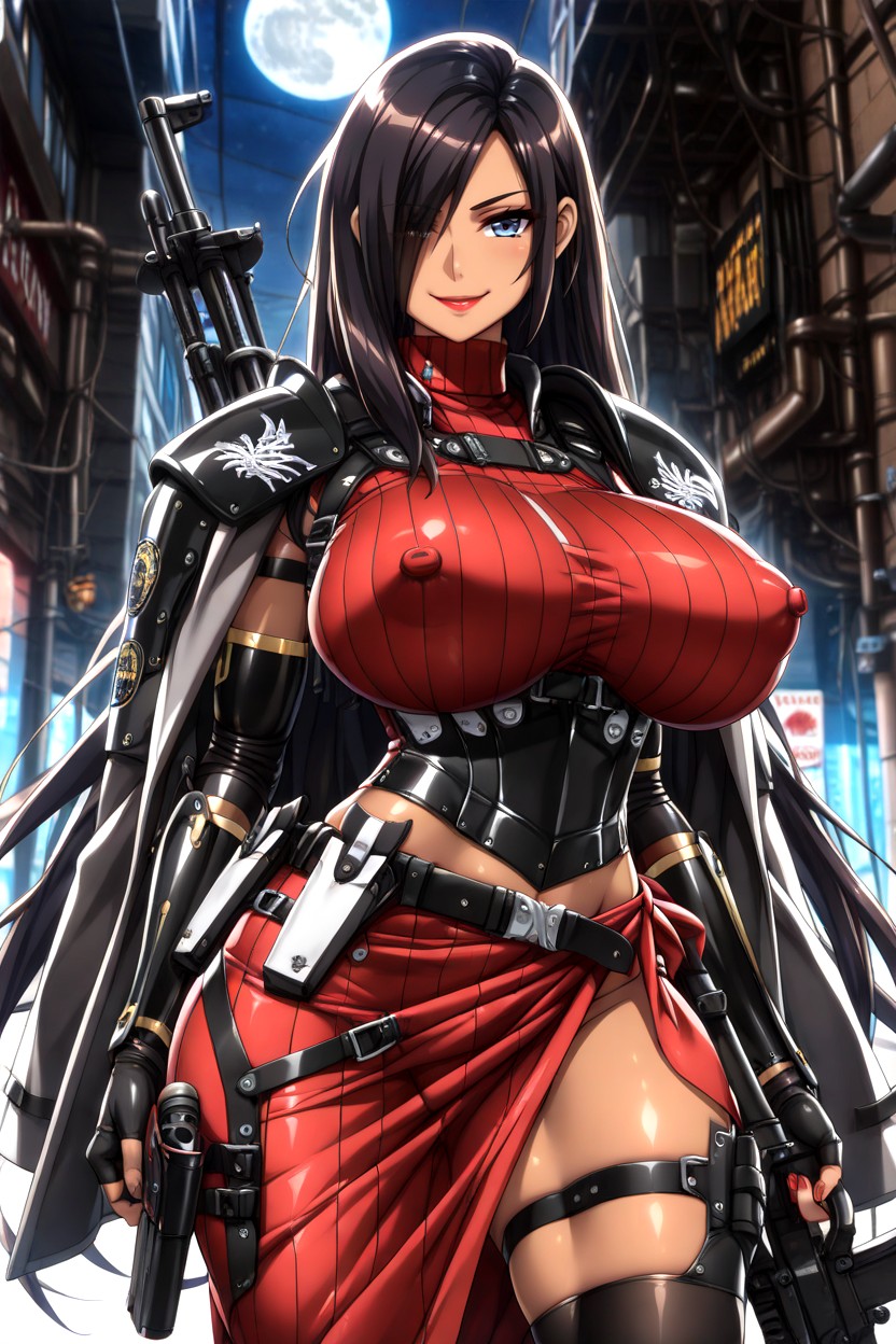 Glowing Eyes, Blue Eyes, Black Kevlar Gun Belt 拉丁AI成人
