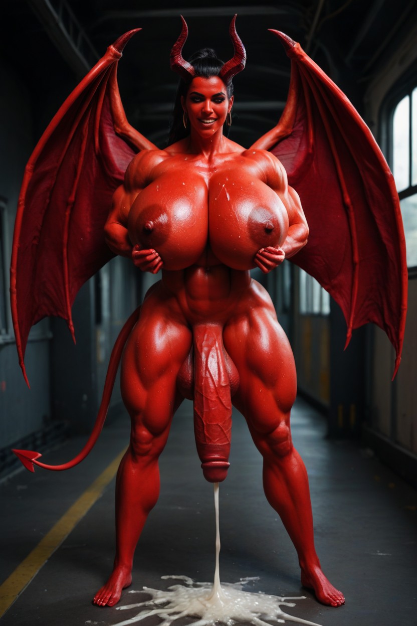 Gigantic Red Breasts, Excessive Cum Drenched Body, Gigantic Serratus Anterior Porno latina IA