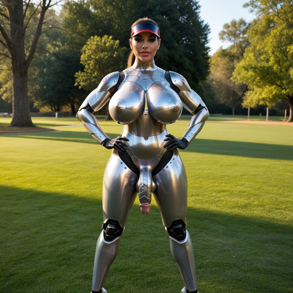 Puffy Nipples, Futanari Robot Has Metallic Robot Balls, Laughing Latina AI Porn