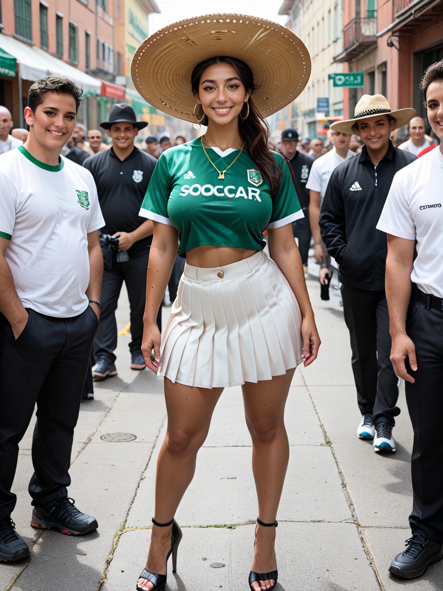 Massive Round Brown Eyes, Gold Cross Necklace, Woman Wearing Black Eyeliner Porno latina IA
