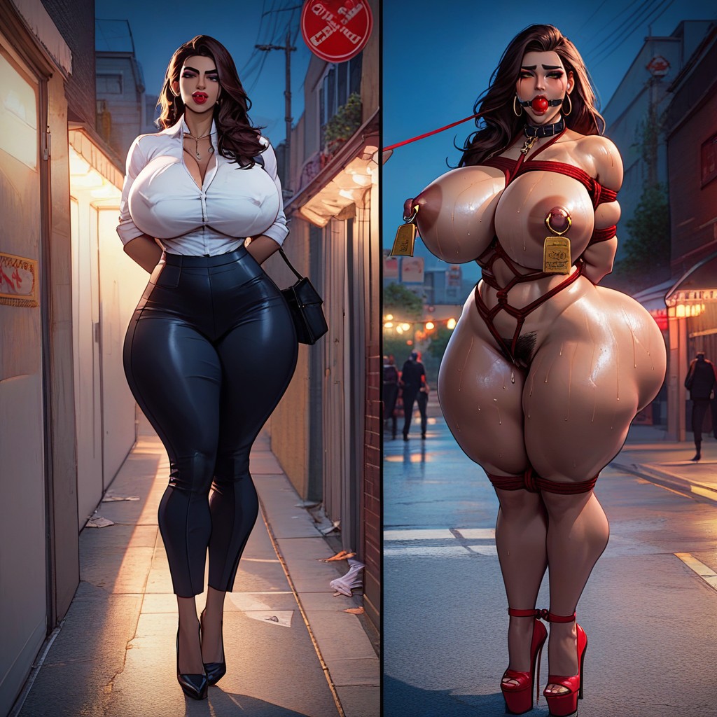 18+, Thick Thighs, Restrained Porno IA Latina
