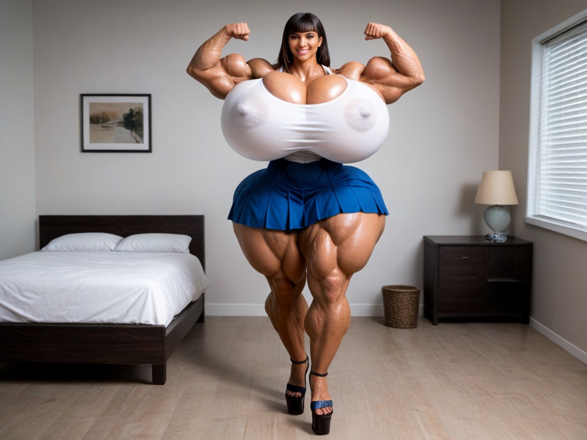 Huge Bbl, Form Fitting Clothes, Flexing Latina AI Porn